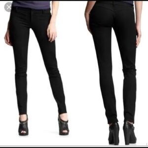 Gap 12 Black Skinny Trouser Pants Two Way Stretch